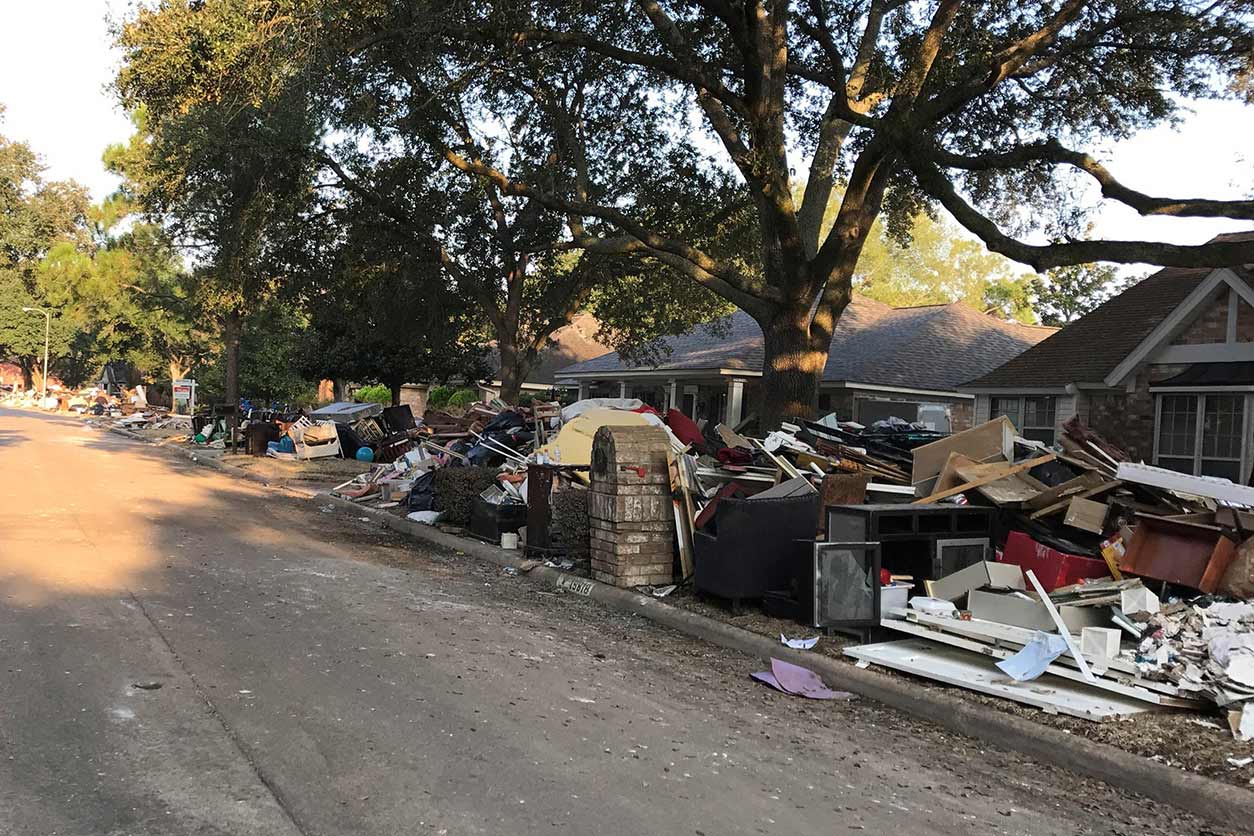 street view in Houston after Hurricane Harvey